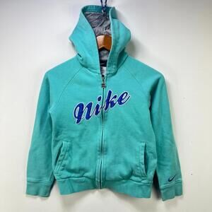 Vintage Nike Zip Up Hoodie Y2K Black Women's Large